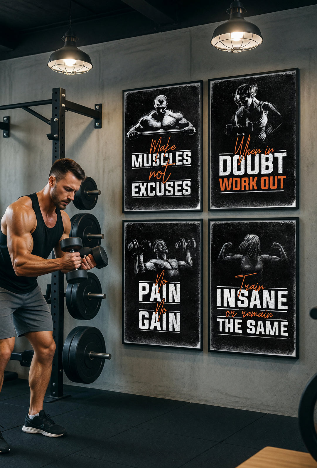 Gym Poster 4-pack lifestyle image