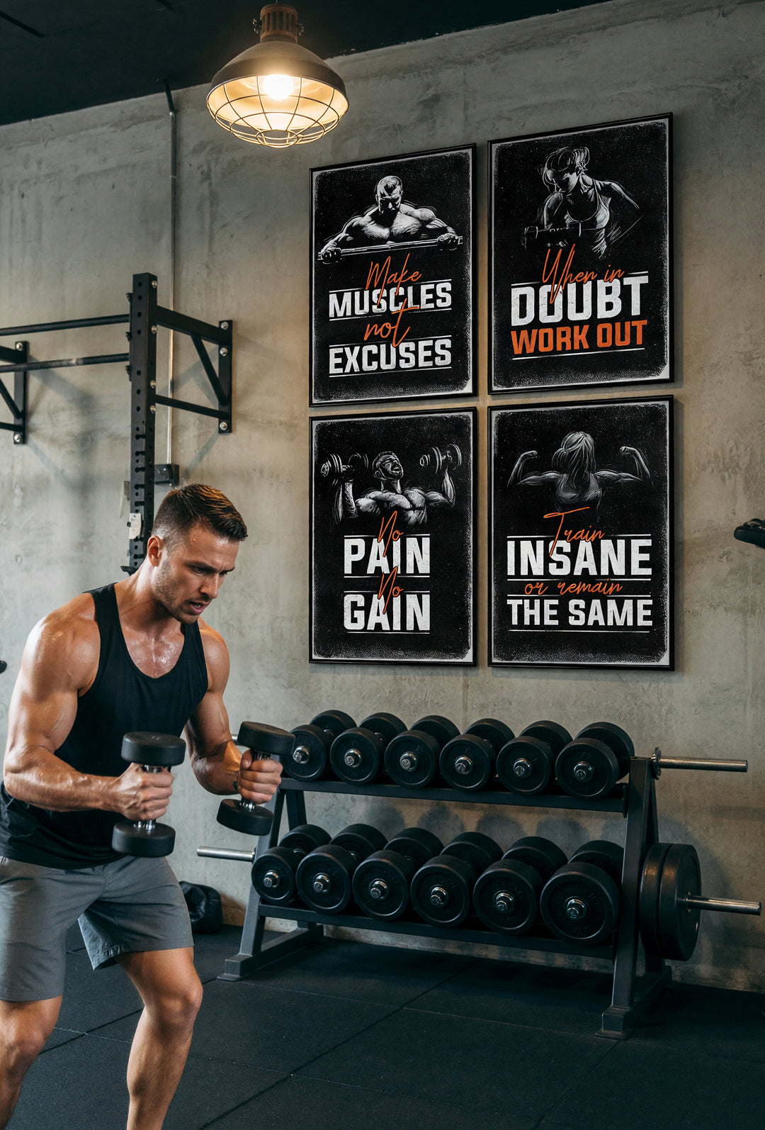 Gym Poster 4-pack lifestyle image