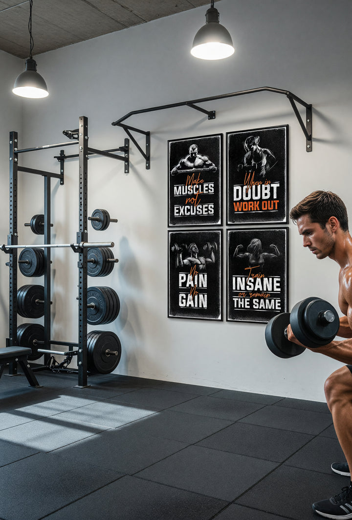 Gym Poster 4-pack lifestyle image