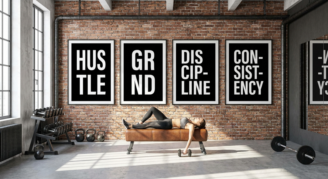 Pósteres motivacionales para gimnasio y entrenamiento - 11x17" (4 pósters)