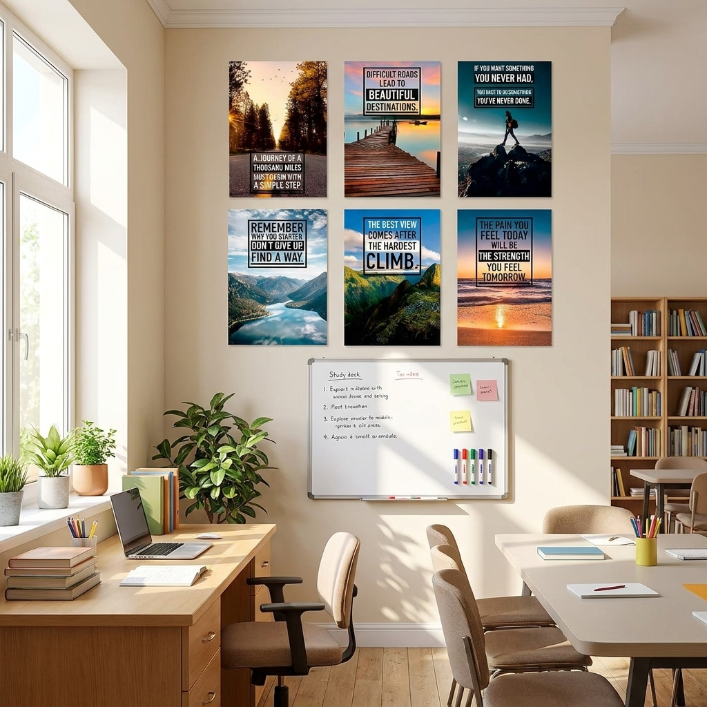 Motivational Wall Posters - Set of 6 | 11x17"