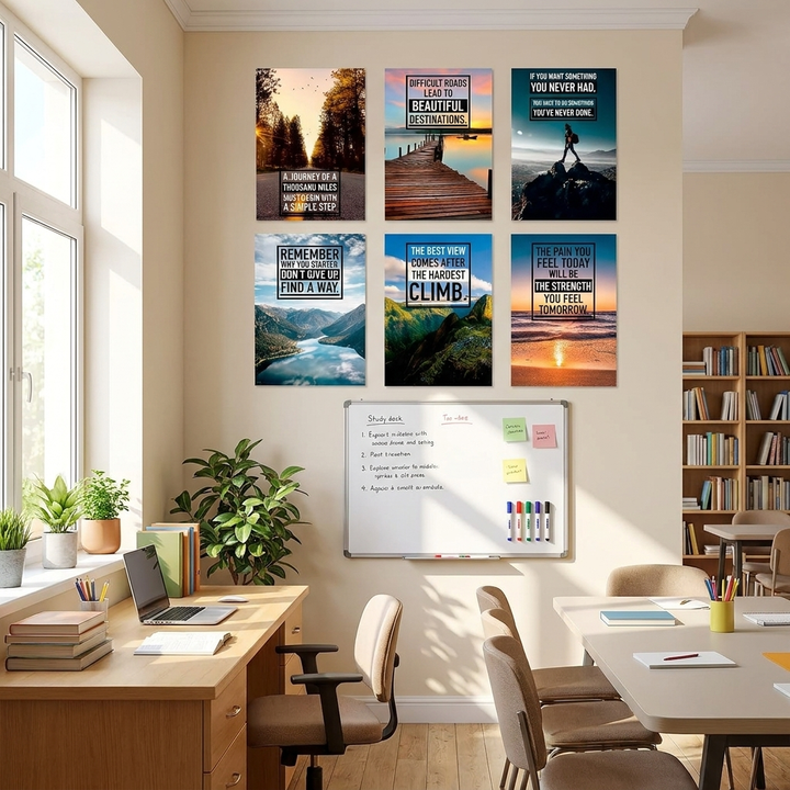 Motivational Wall Posters - Set of 6 | 11x17"