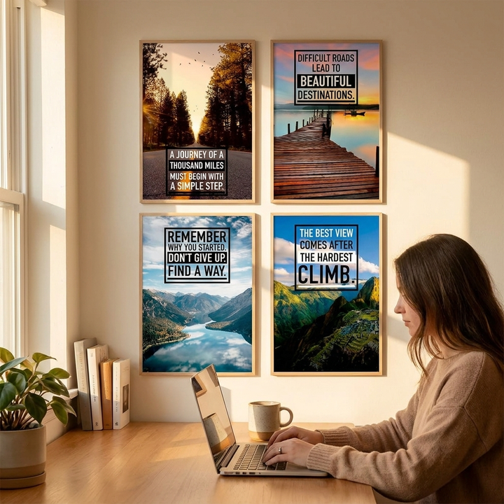Motivational Wall Posters - Set of 6 | 11x17"