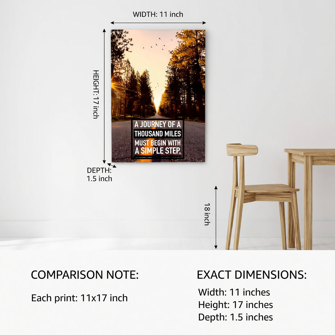 Motivational Wall Posters - Set of 6 | 11x17"