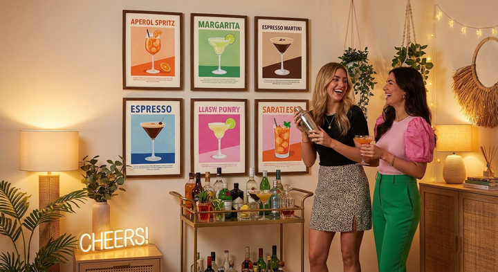 Cocktail Wall Art Posters — Set of 6 | 11×17"