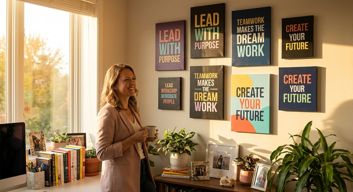 Office Motivational Wall Art — Set of 8 Prints | 11×17"