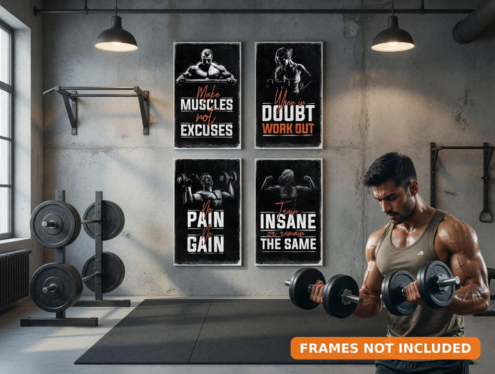 Gym Poster 4-pack lifestyle image