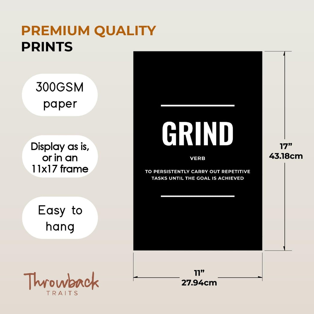 Motivational BW Poster 6-pack lifestyle image