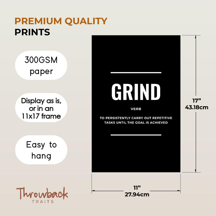 Motivational BW Poster 6-pack lifestyle image