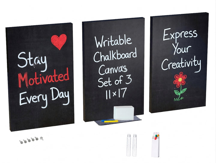 Chalkboard Style Wall Art — Set of 3 | 11×17"