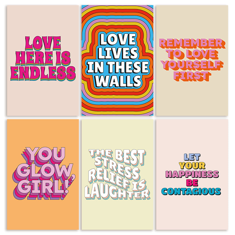 Funky Wall Art Posters - 11x17" (set of 6)