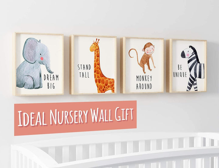 Pósteres de bebé Safari Nursery - 8x10" (6 pósters)