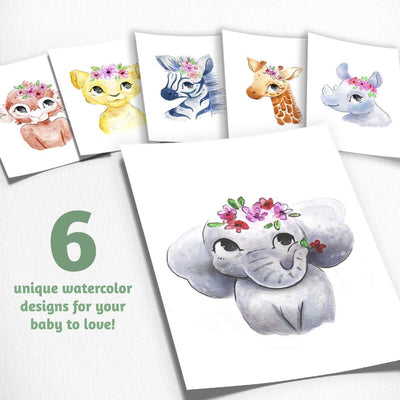 Animal Nursery Wall Posters - 8x10" (6 posters)