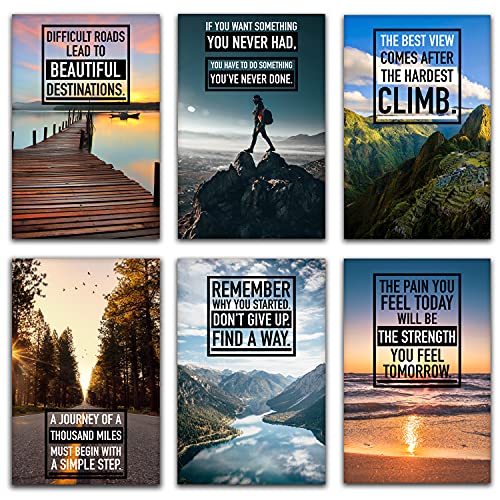 Motivational and Inspirational Wall Posters - 11x17" (6 posters)
