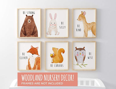 Woodland Nursery Baby Posters - 8x10" (6 posters)