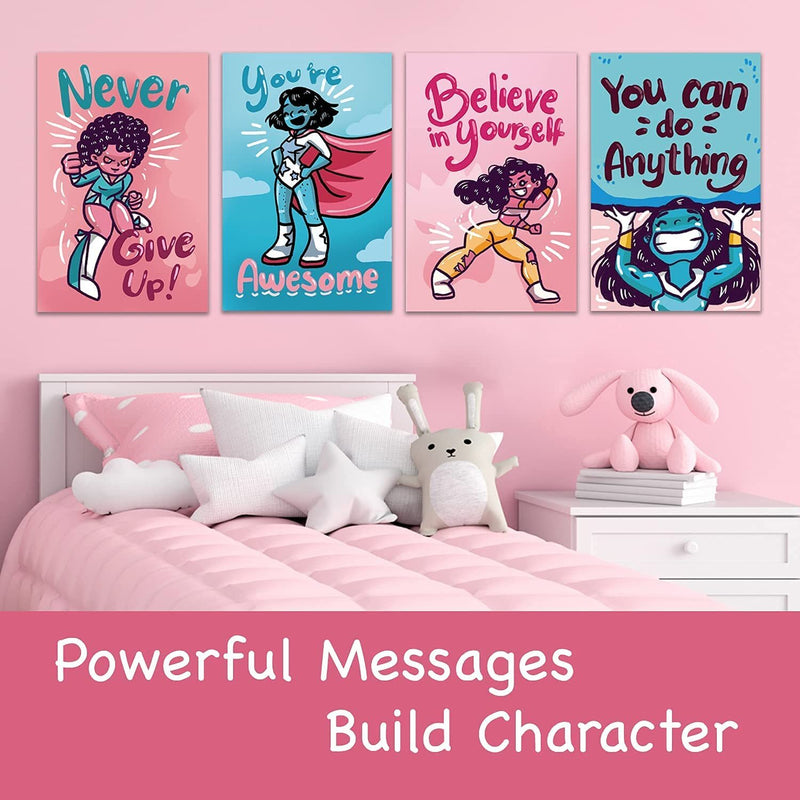 Motivational Black Girl Wall Posters - 11x17" (4 posters)