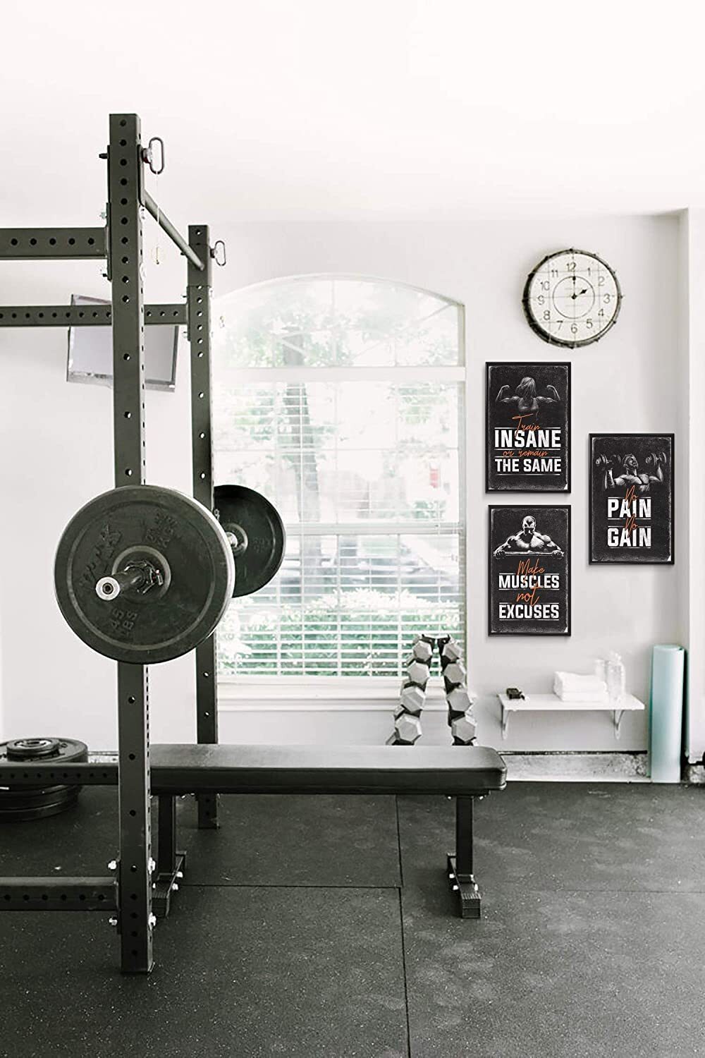 Pósteres motivacionales para gimnasio y entrenamiento - 11x17" (4 pósters)